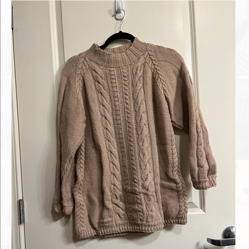 Excursion Thick Brown Cable Wool Sweater